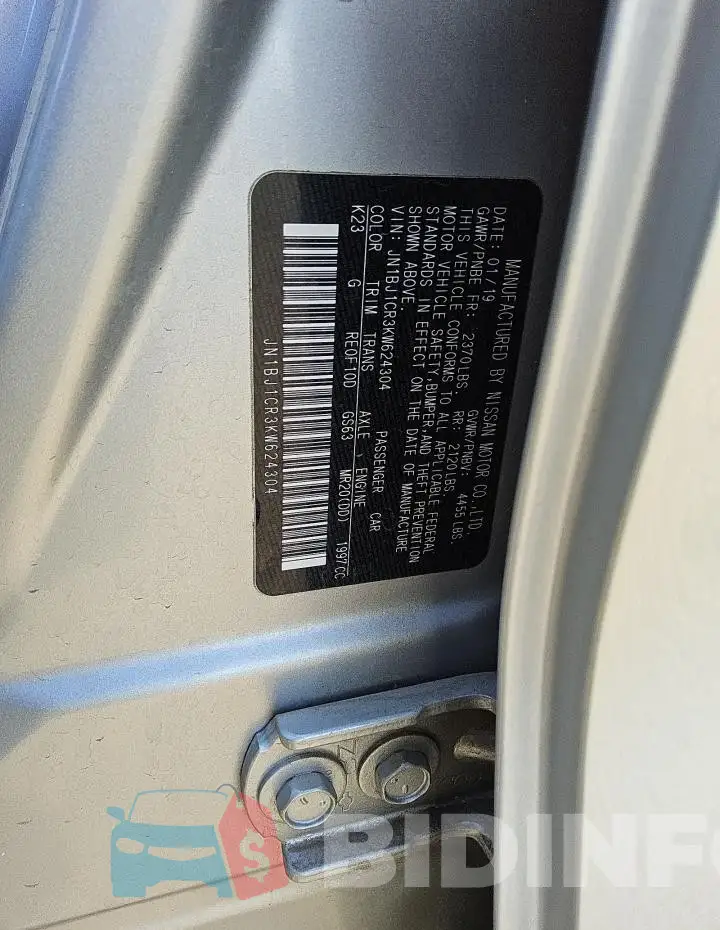 JN1BJ1CR3KW624304 Photo# 12
