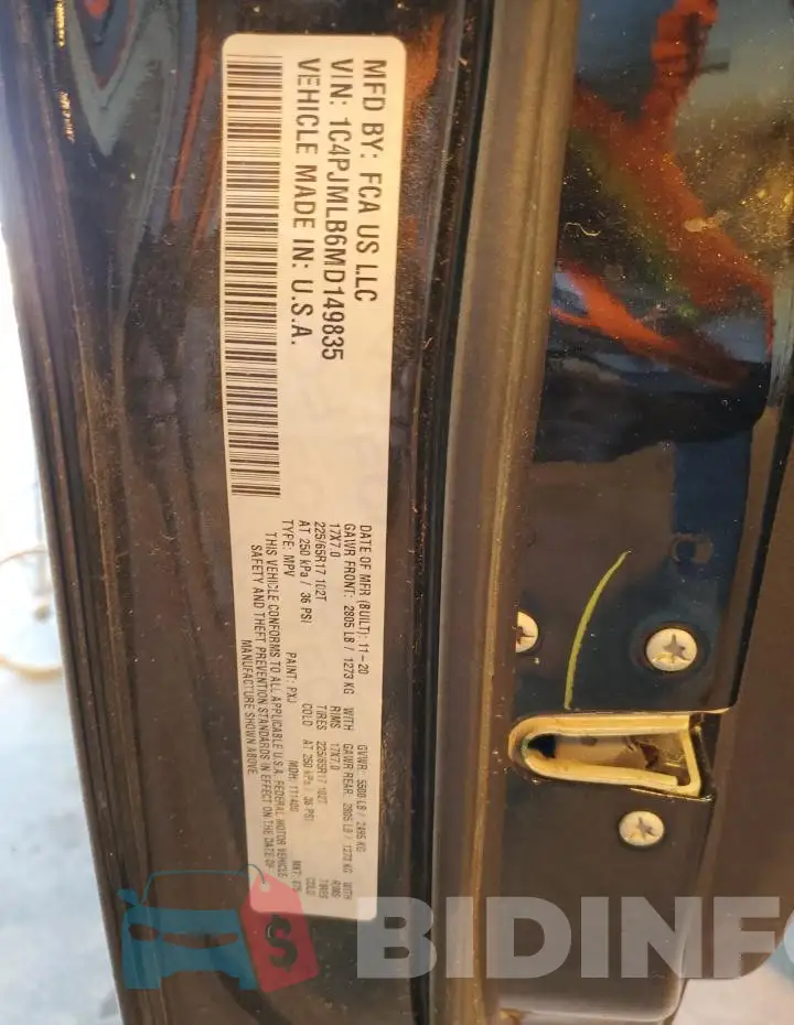 1C4PJMLB6MD149835 Photo# 13