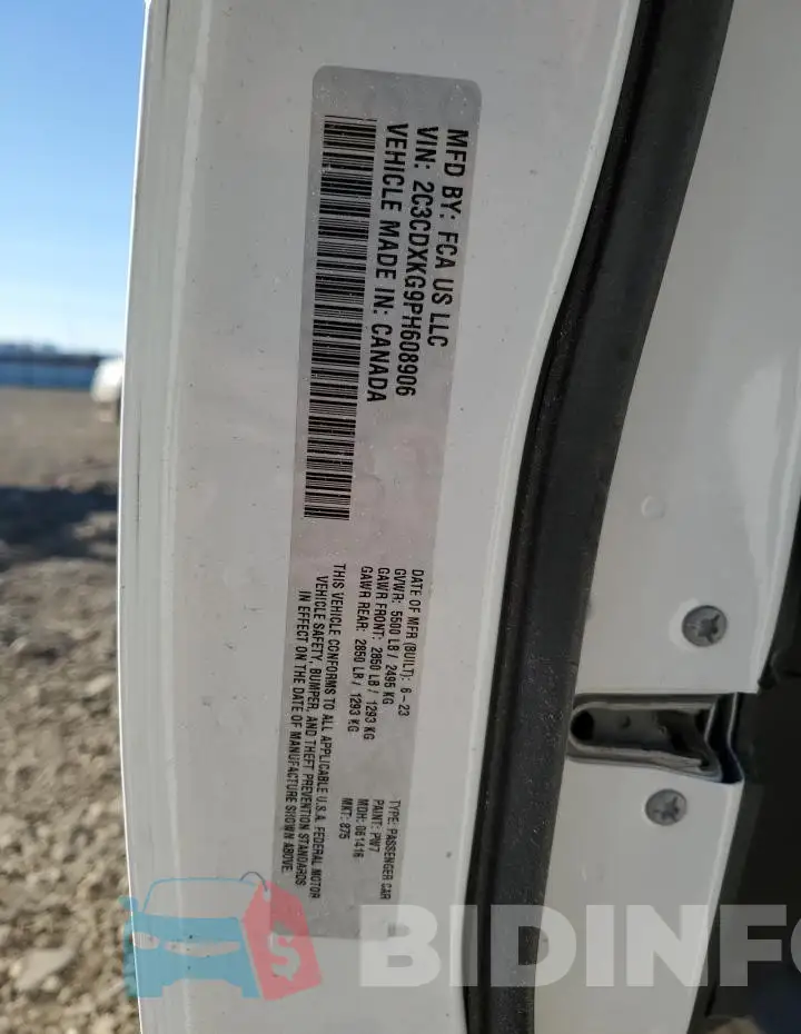 2C3CDXKG9PH608906 Photo# 12