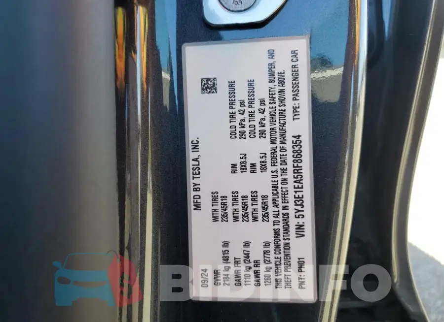 5YJ3E1EA5RF868354 Photo# 12