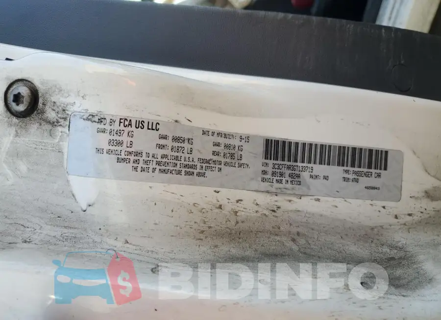 3C3CFFAR3GT133719 Photo# 12