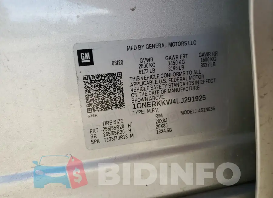 1GNERKKW4LJ291925 Photo# 13