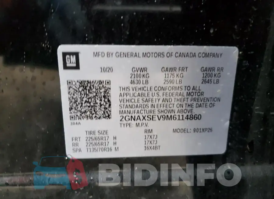 2GNAXSEV9M6114860 Photo# 13