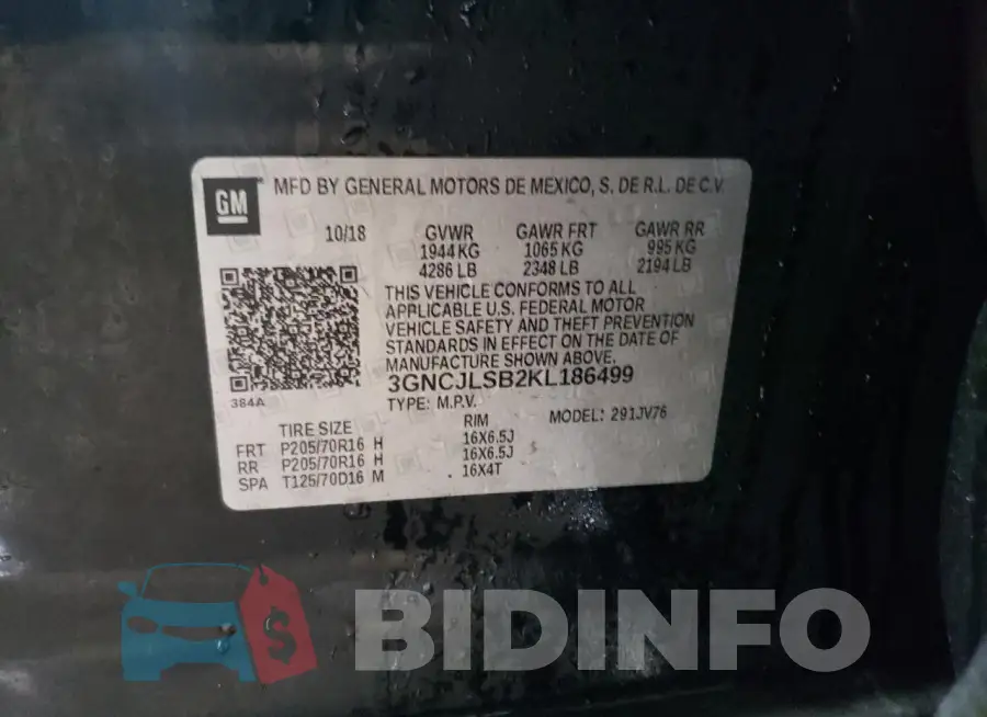 3GNCJLSB2KL186499 Photo# 12
