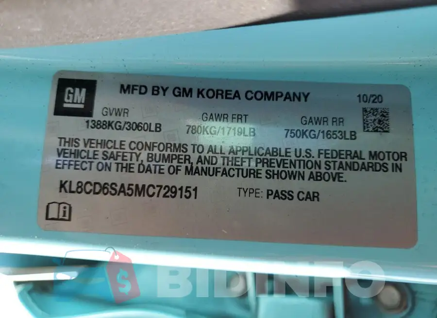 KL8CD6SA5MC729151 Photo# 13