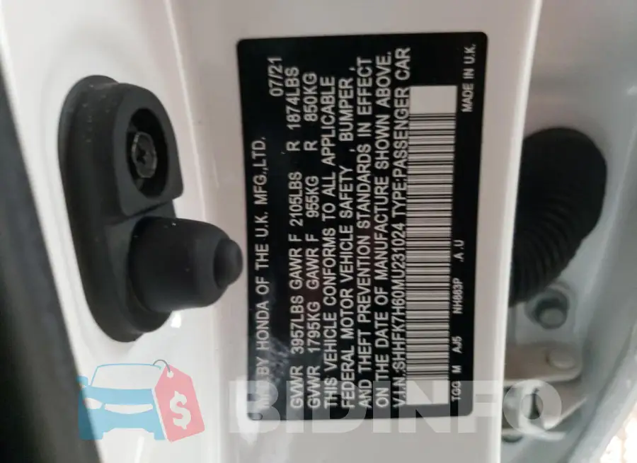 SHHFK7H60MU231024 Photo# 12