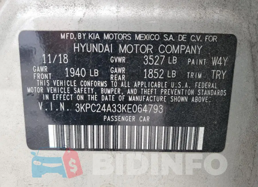 3KPC24A33KE064793 Photo# 12