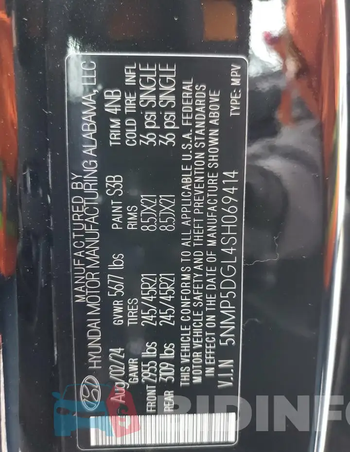 5NMP5DGL4SH069414 Photo# 13