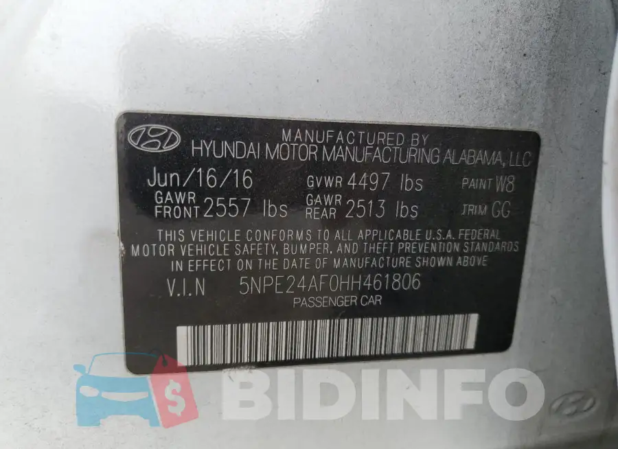 5NPE24AF0HH461806 Photo# 12
