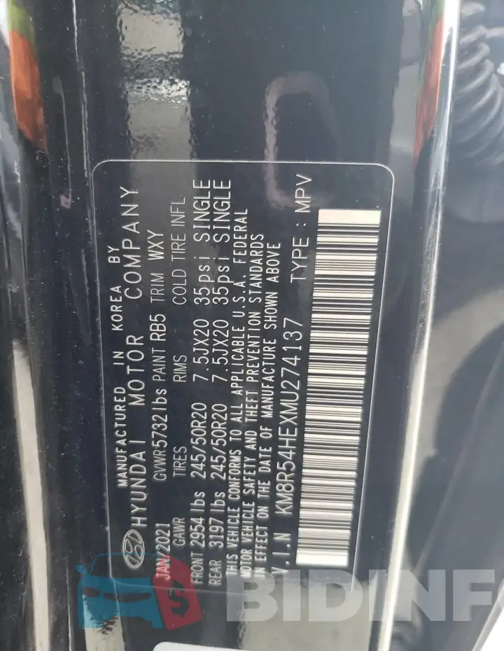 KM8R54HEXMU274137 Photo# 13