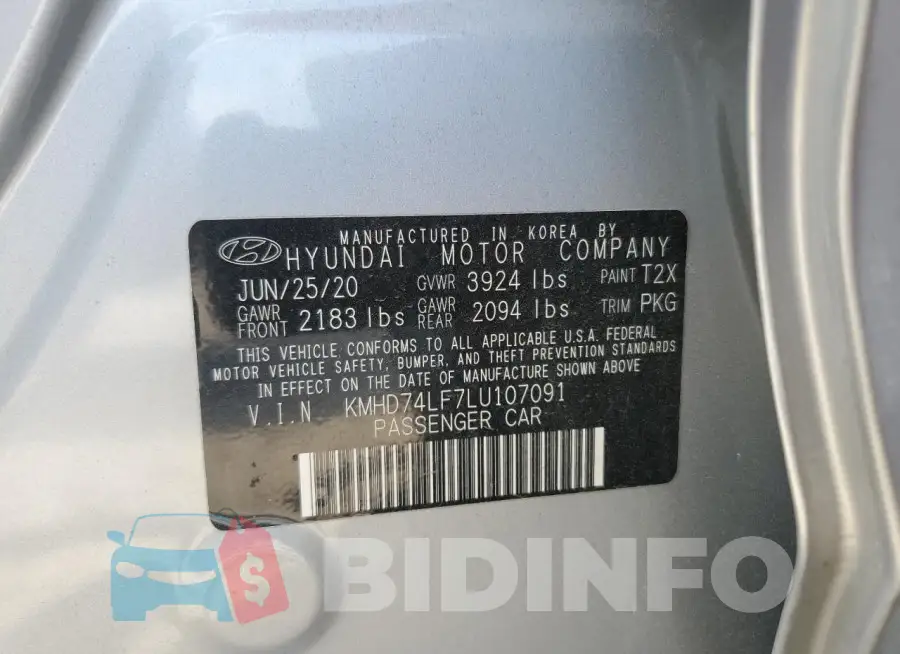 KMHD74LF7LU107091 Photo# 12