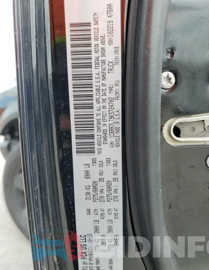 1C6RR7LT9KS724702 Photo# 12