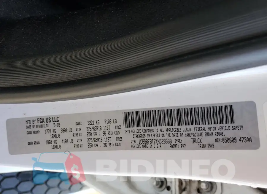 1C6SRFBT7KN529998 Photo# 13