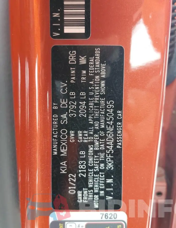 3KPF54AD6NE450495 Photo# 12