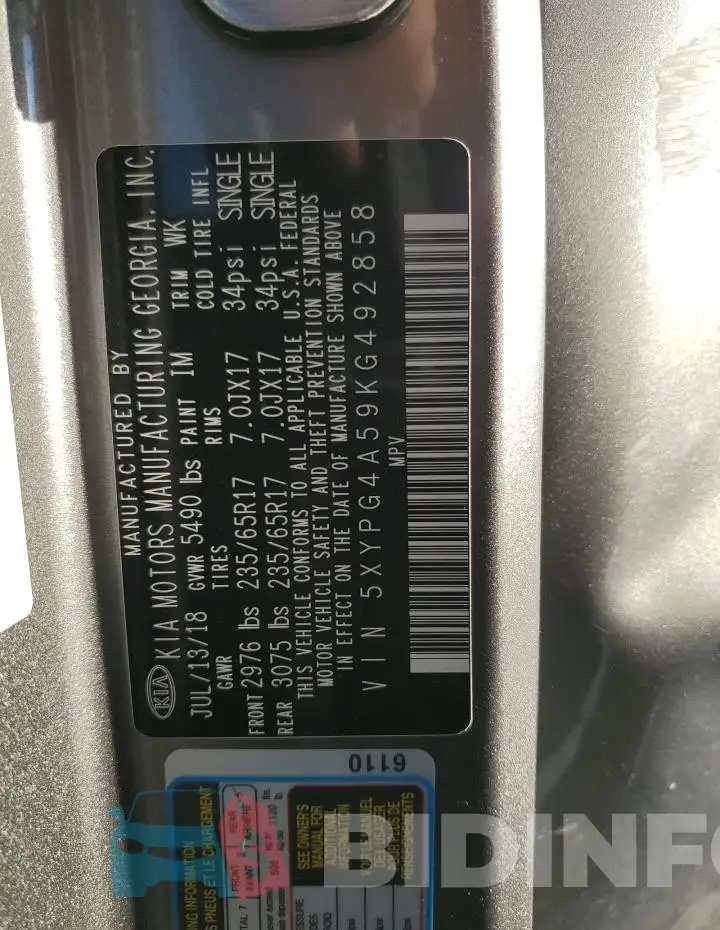 5XYPG4A59KG492858 Photo# 12