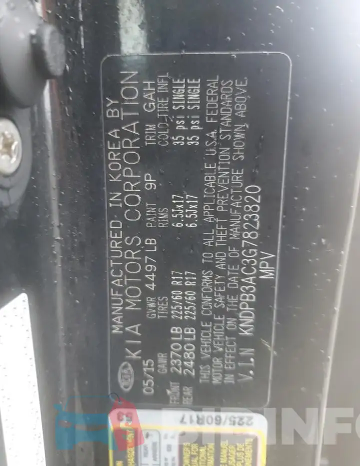 KNDPB3AC3G7823820 Photo# 13