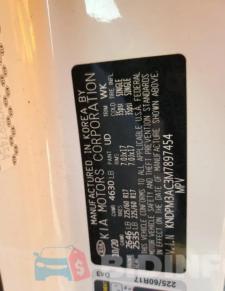 KNDPM3AC3M7897454 Photo# 13