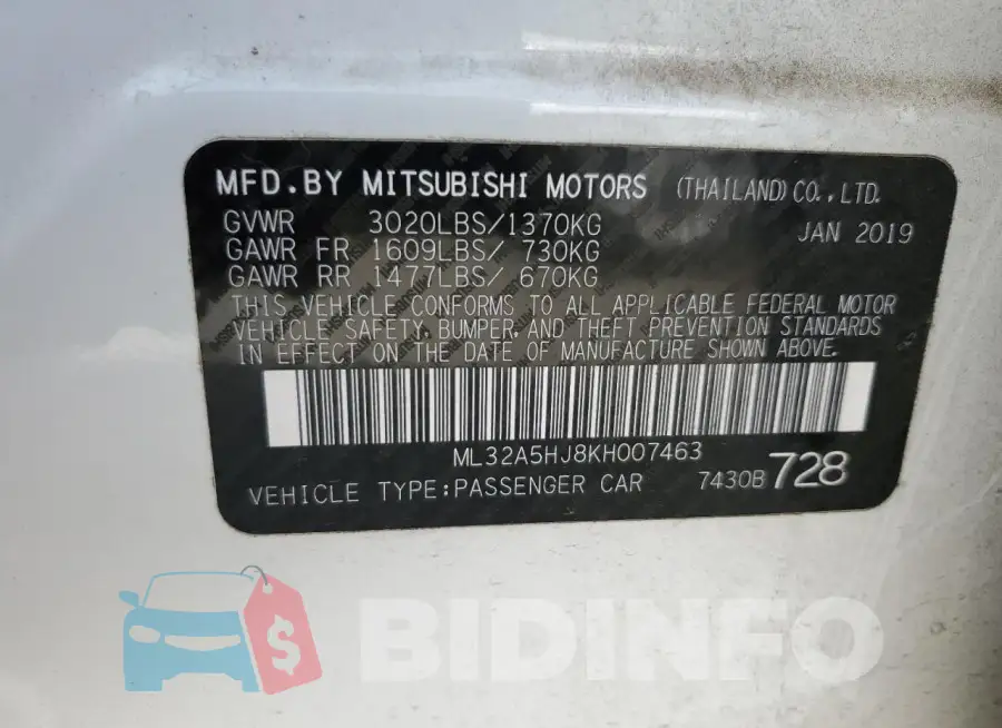 ML32A5HJ8KH007463 Photo# 13