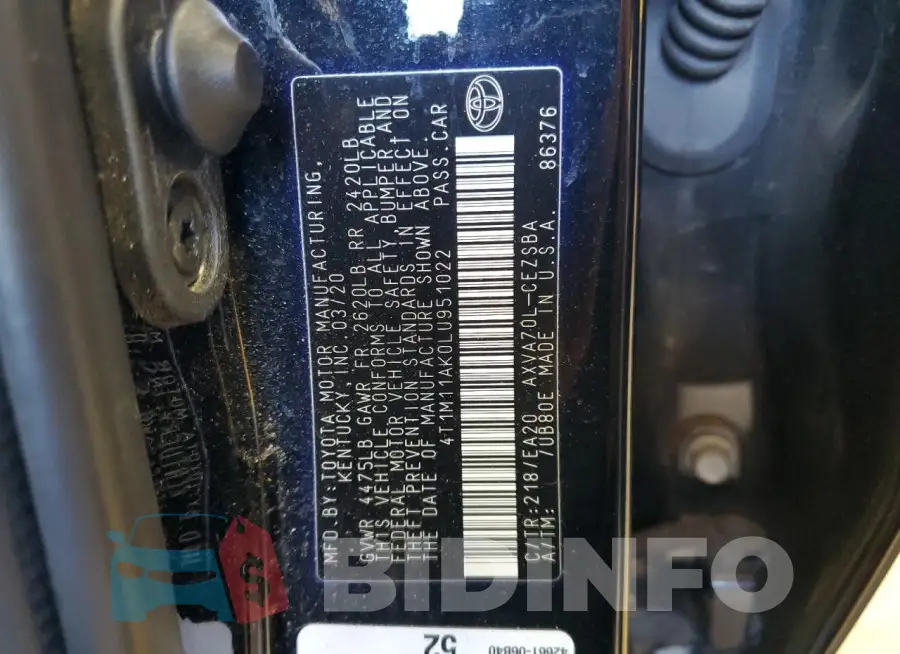 4T1M11AK0LU951022 Photo# 12