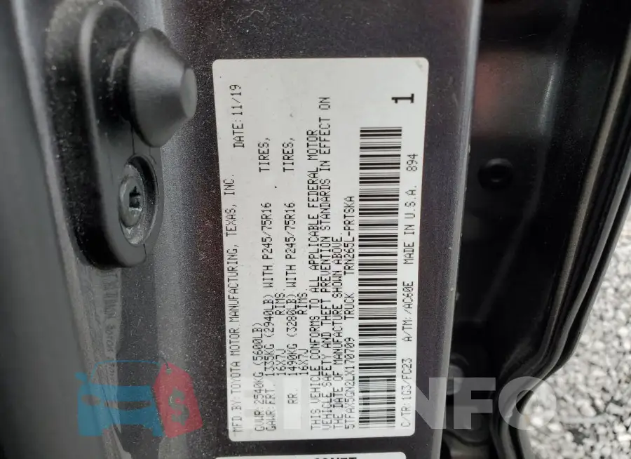 5TFAX5GN2LX170709 Photo# 13