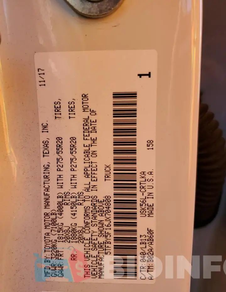 5TFBY5F16JX704808 Photo# 12
