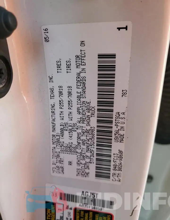 5TFDW5F15GX560983 Photo# 12