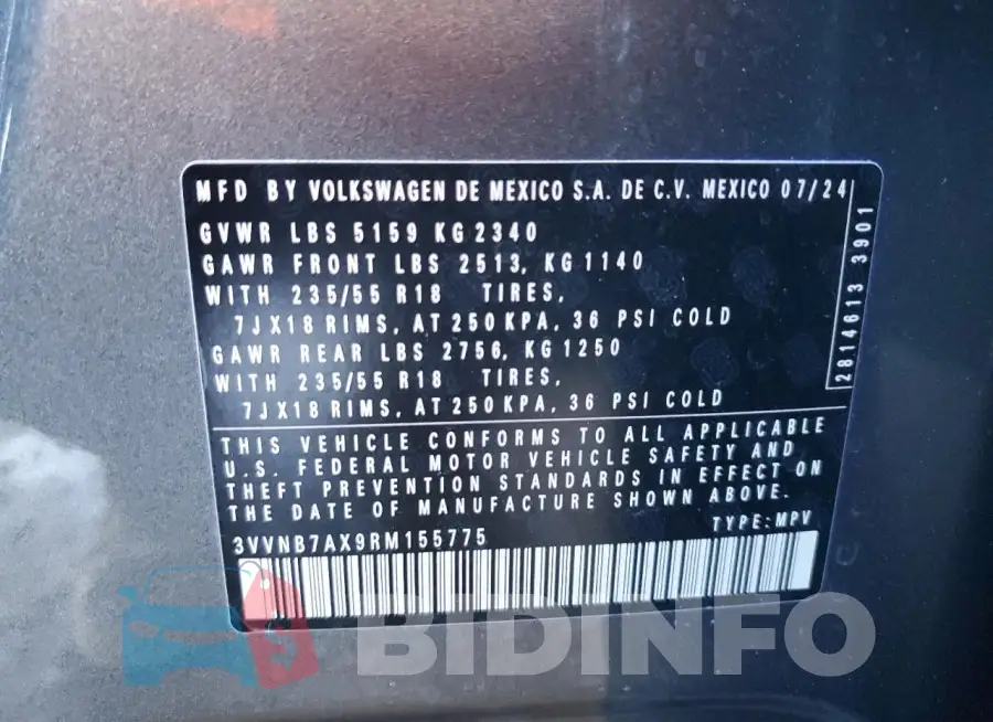 3VVNB7AX9RM155775 Photo# 13