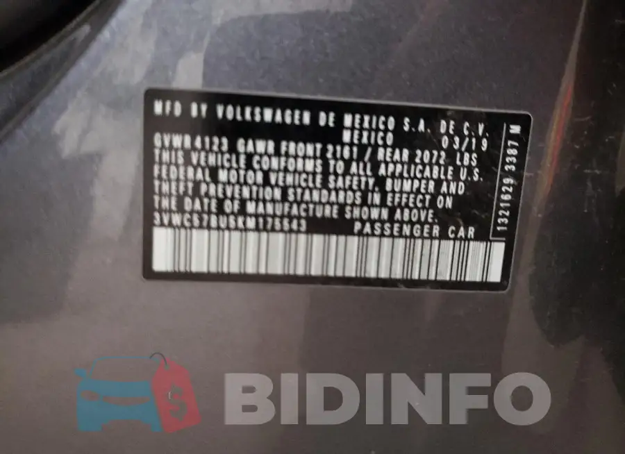 3VWC57BU5KM175543 Photo# 12