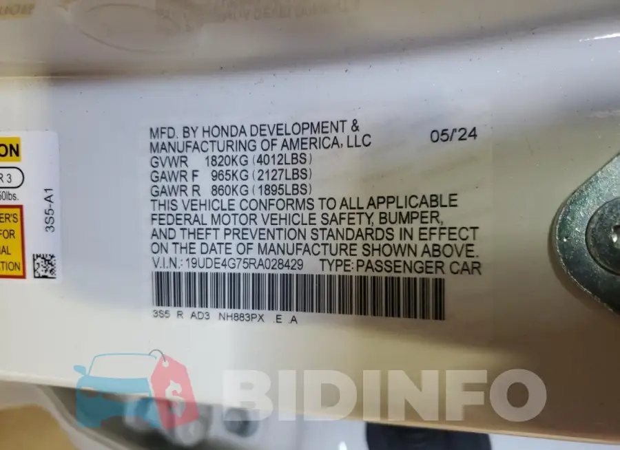 19UDE4G75RA028429 Photo# 12