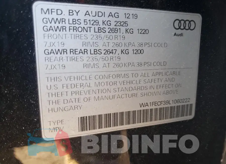 WA1FECF39L1060222 Photo# 14