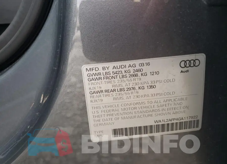 WA1L2AFP4GA117922 Photo# 13