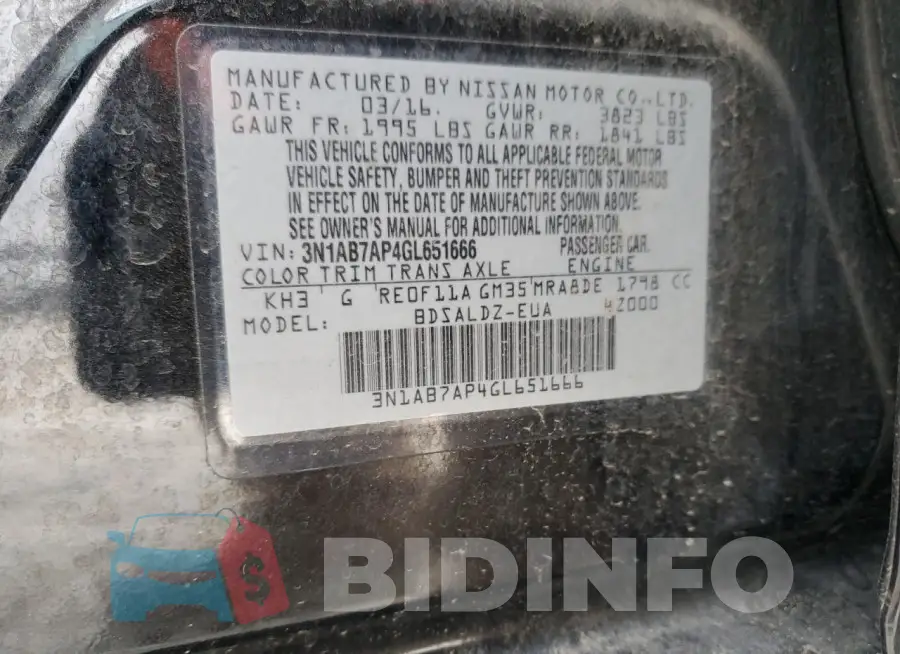 3N1AB7AP4GL651666 Photo# 12