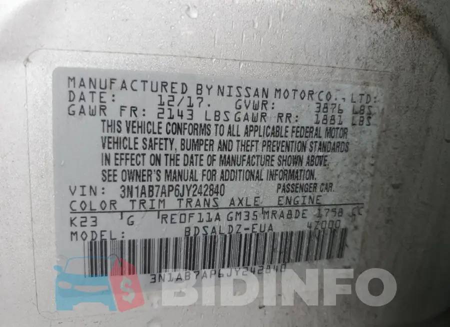3N1AB7AP6JY242840 Photo# 12