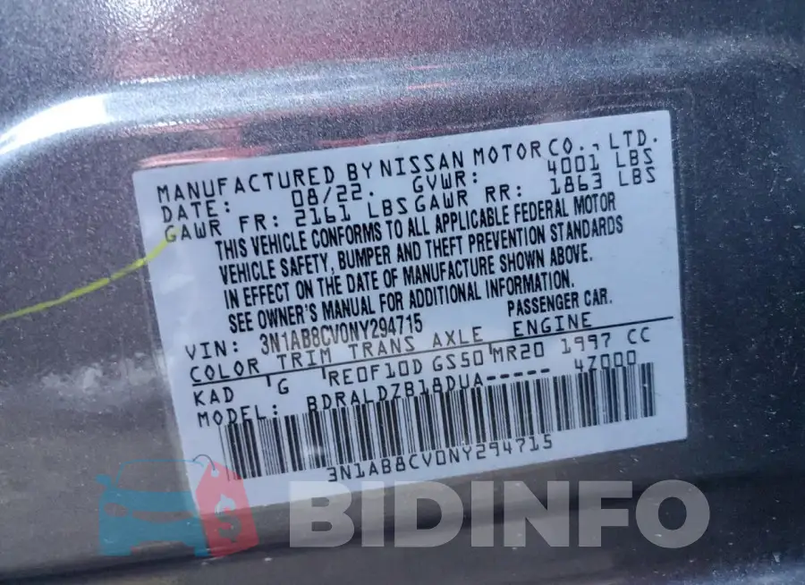 3N1AB8CV0NY294715 Photo# 12