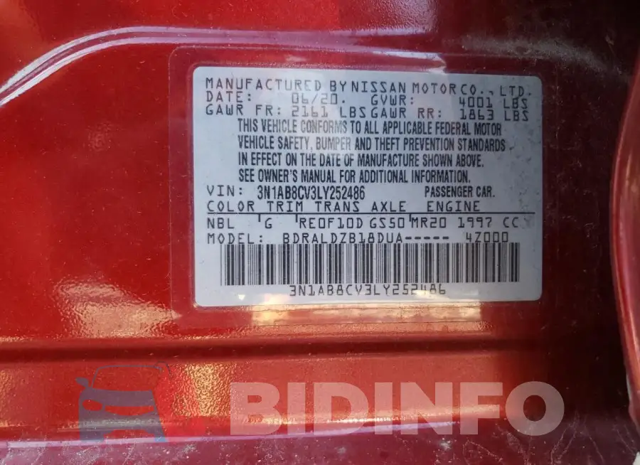 3N1AB8CV3LY252486 Photo# 13
