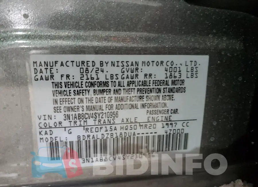 3N1AB8CV4SY210956 Photo# 12
