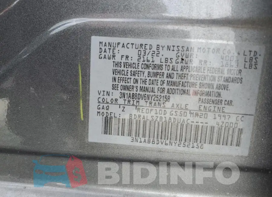 3N1AB8DV6NY252158 Photo# 12