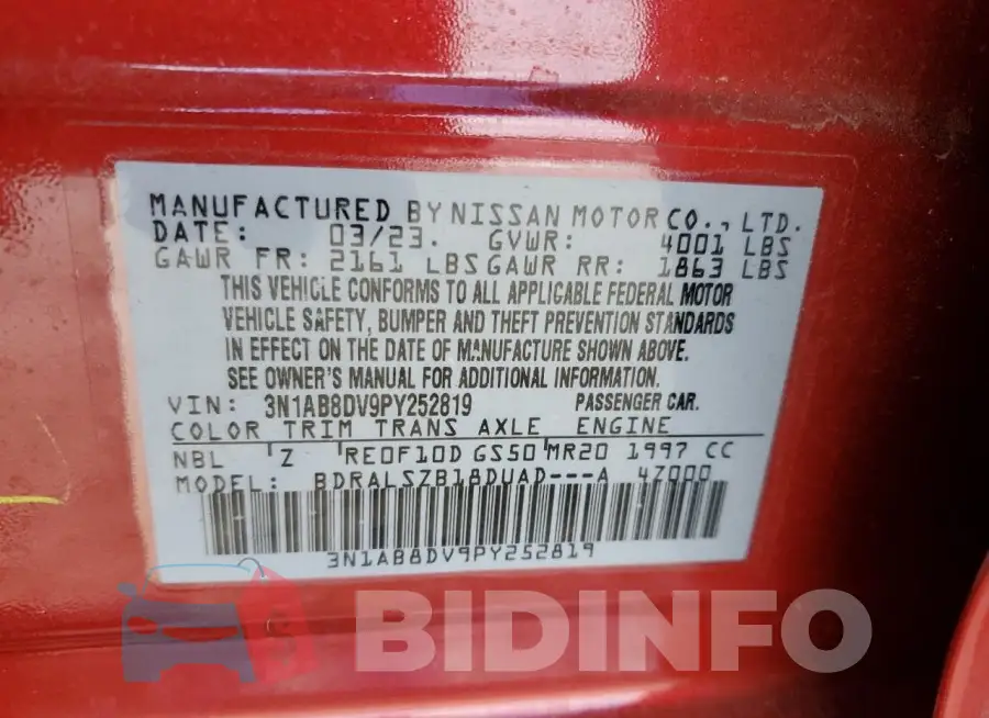 3N1AB8DV9PY252819 Photo# 12