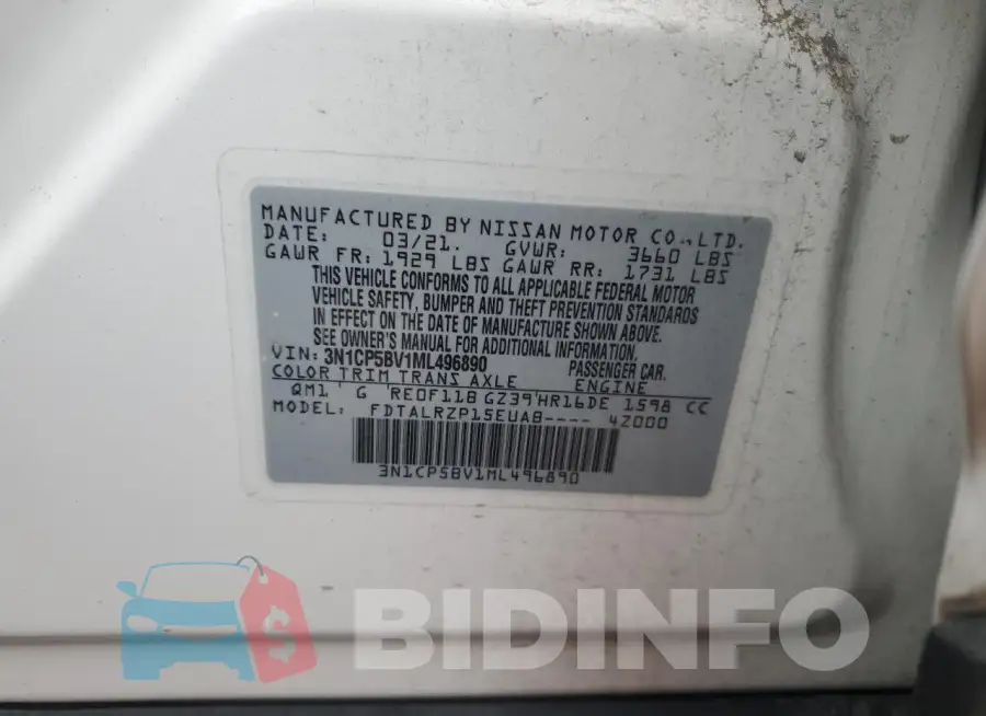 3N1CP5BV1ML496890 Photo# 12