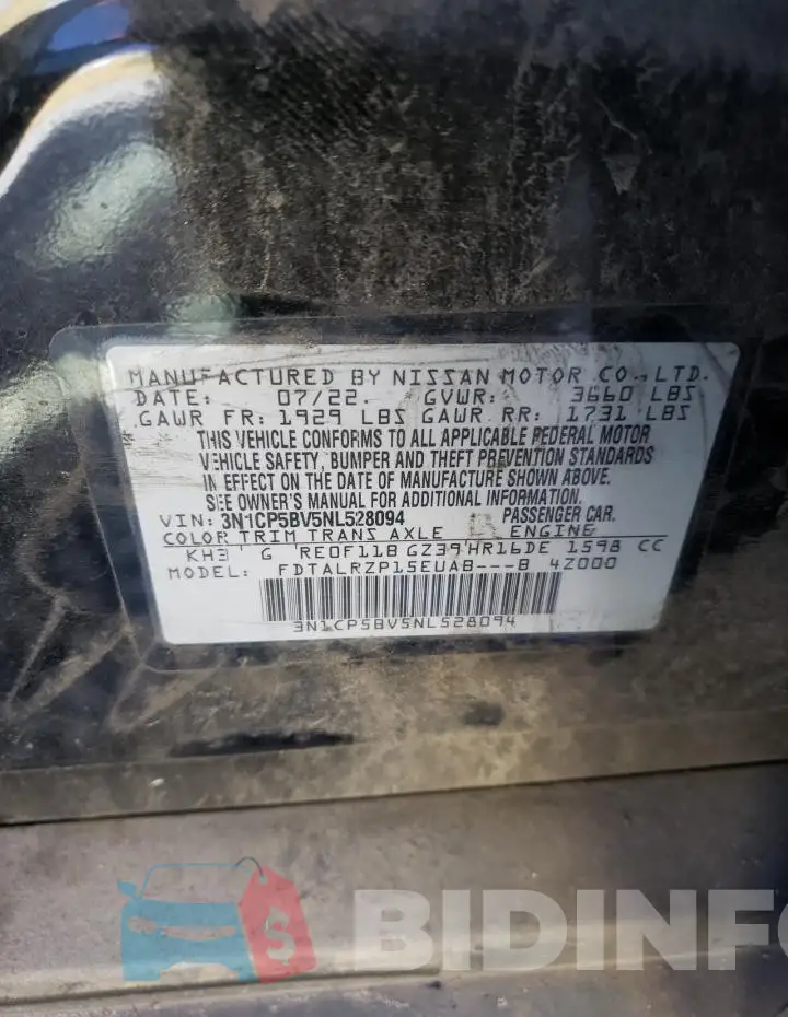 3N1CP5BV5NL528094 Photo# 13