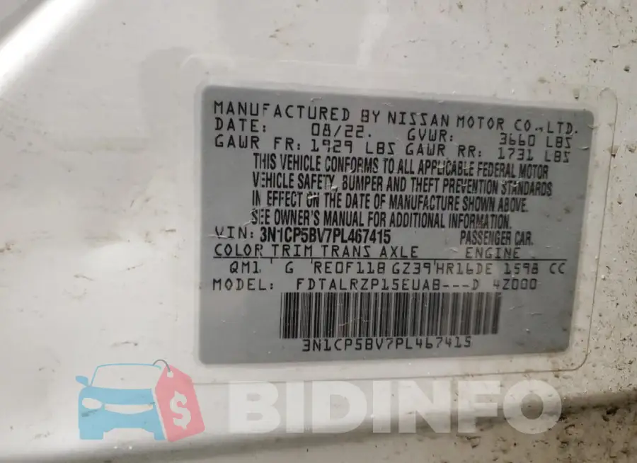 3N1CP5BV7PL467415 Photo# 13