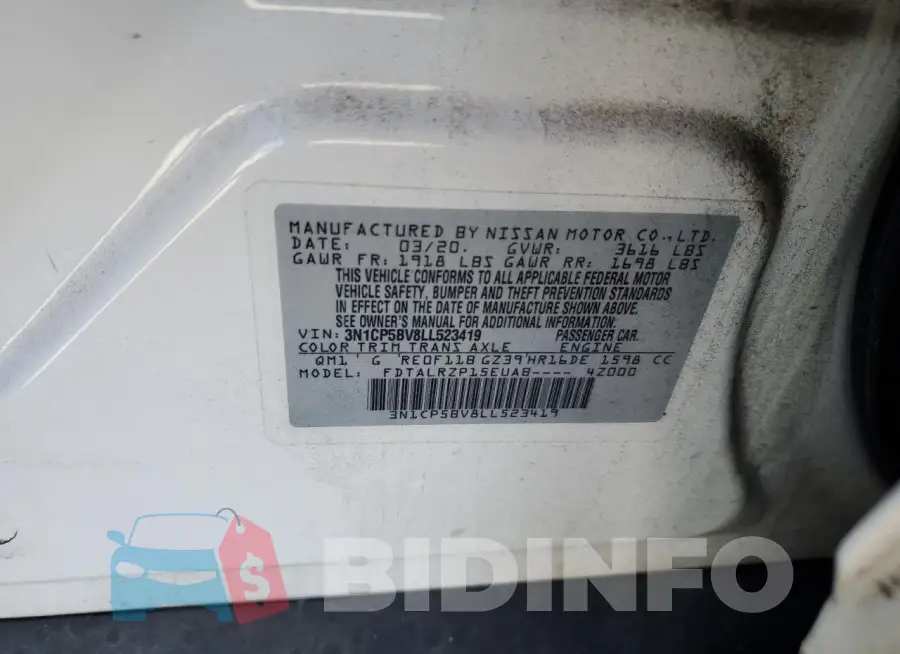 3N1CP5BV8LL523419 Photo# 13