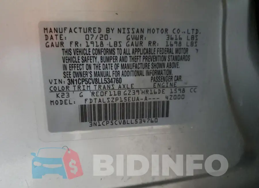 3N1CP5CV8LL534760 Photo# 12