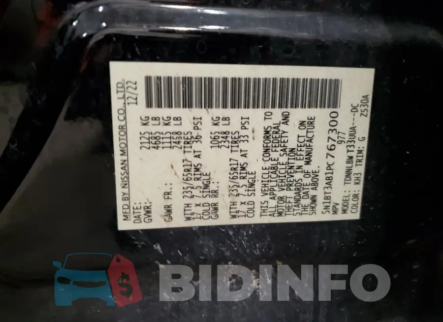 5N1BT3AB1PC767300 Photo# 13