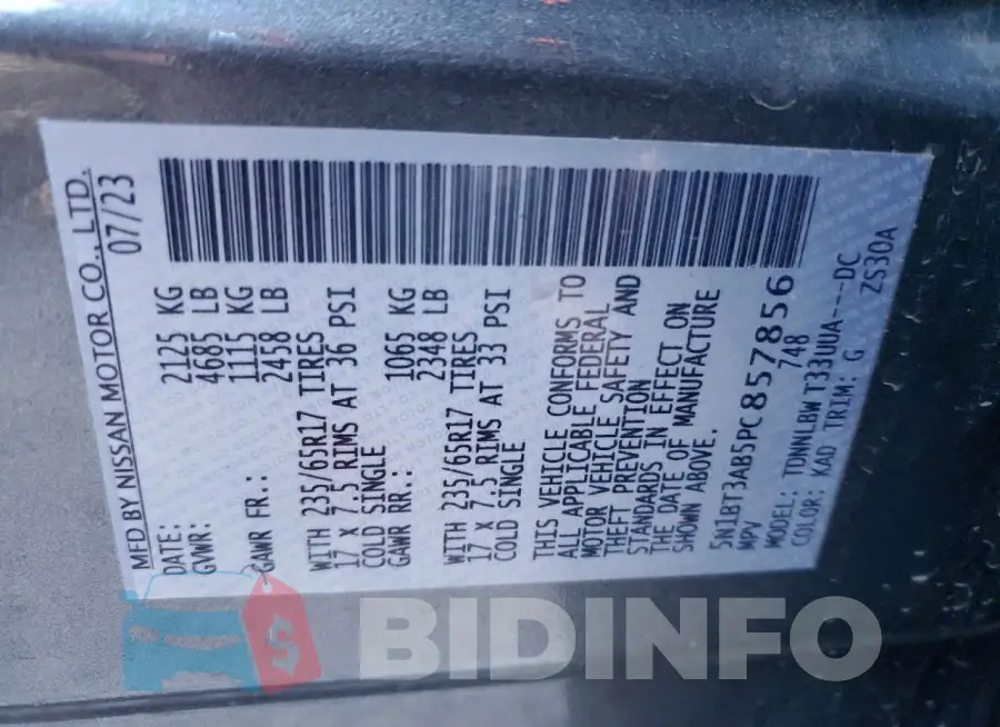 5N1BT3AB5PC857856 Photo# 14