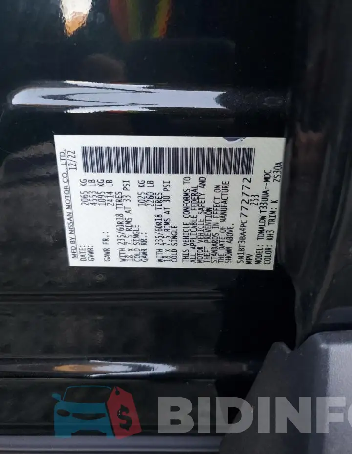 5N1BT3BA4PC772772 Photo# 13