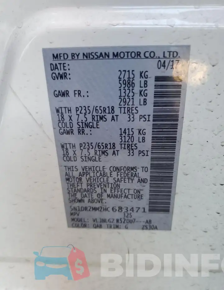 5N1DR2MM2HC683471 Photo# 13
