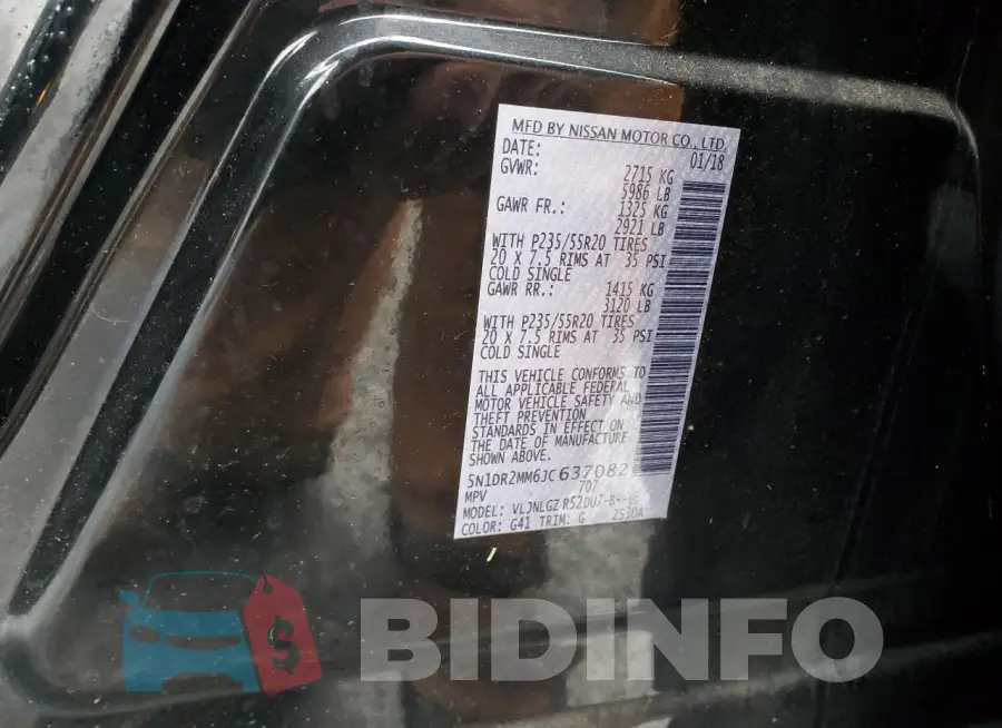5N1DR2MM6JC637082 Photo# 13