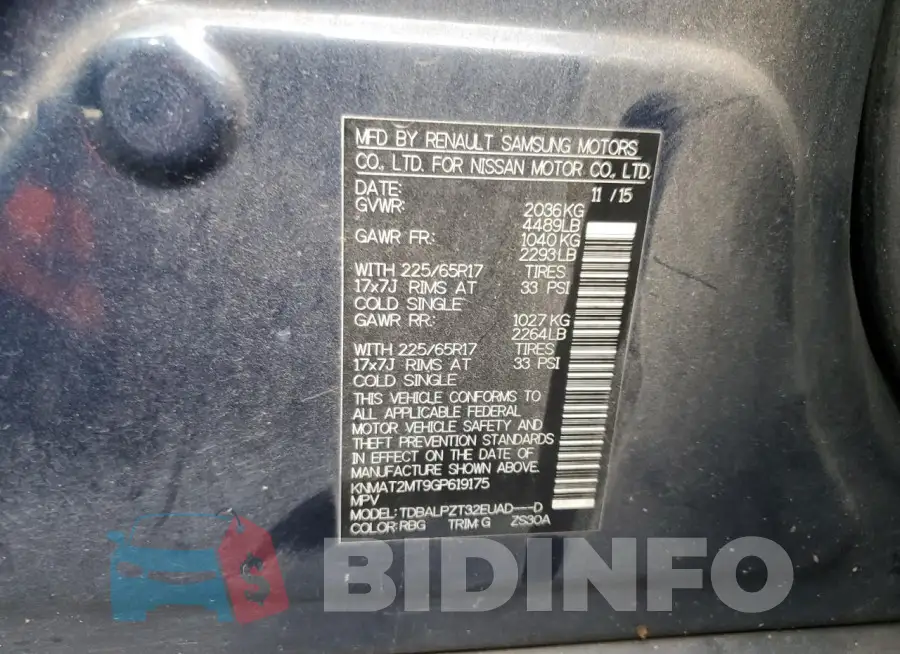 KNMAT2MT9GP619175 Photo# 14