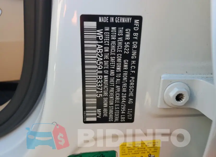 WP1AB2A59JLB33715 Photo# 13
